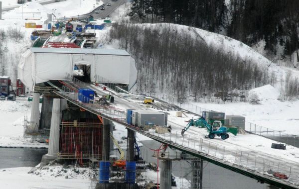 Rozšíření dálničního mostu Minnesund, Norsko